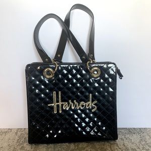 Harrod’s patent leather hand bag